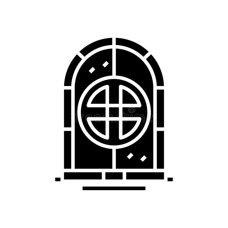 Ancient Portal Line Icon, Concept Sign, Outline Vector Illustration