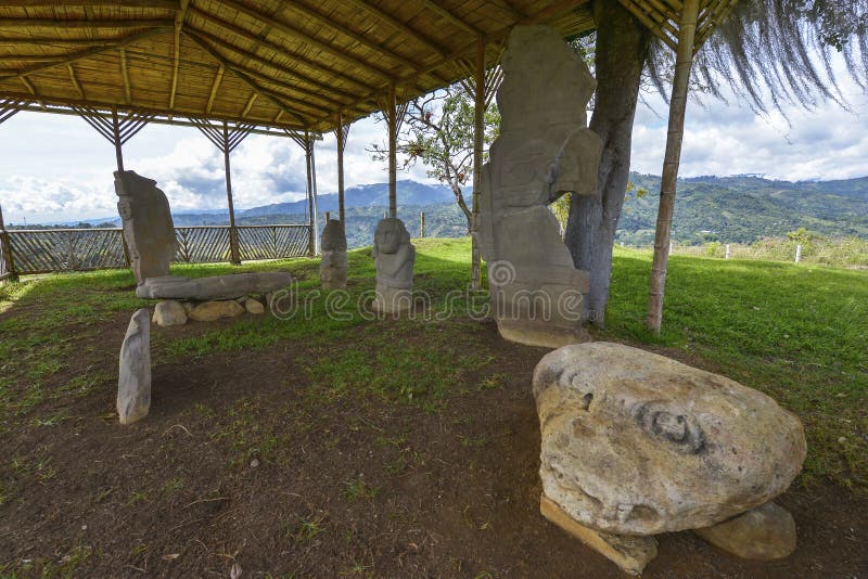 Ancient pre-columbian statues in San Agustin, Colombia. royalty free stock photo Ancient pre-columbian statues in San Agustin, Colombia. royalty free stock photo