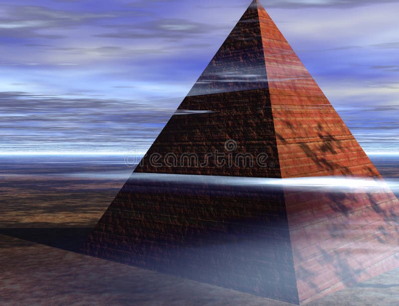 Ancient pyramid stock illustration