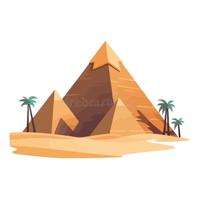 Ancient Pyramid Silhouette Symbolizes Egyptian Culture History Stock ...