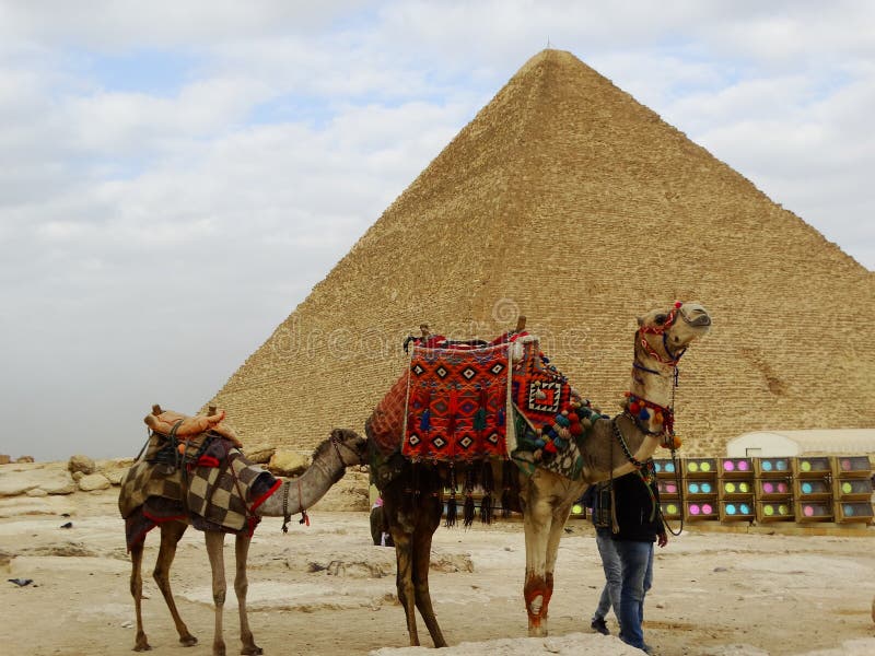 Giza Pyramids, Egypt stock photography
