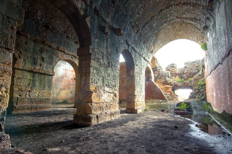 Ancient, Roman cistern in Aptera, Chania in Crete island.