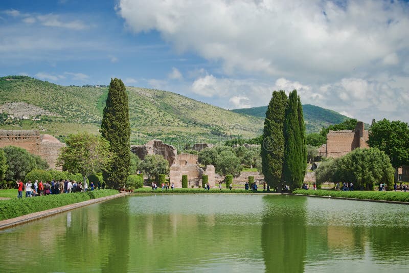 View of Villa di Adriano ruins in Tivoli, Italy. View of Villa di Adriano ruins in Tivoli, Italy