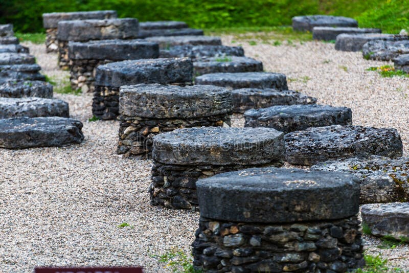 Sarmisegetusa regia, Old ruins in Transilvania, Orastie Mountains, Romania