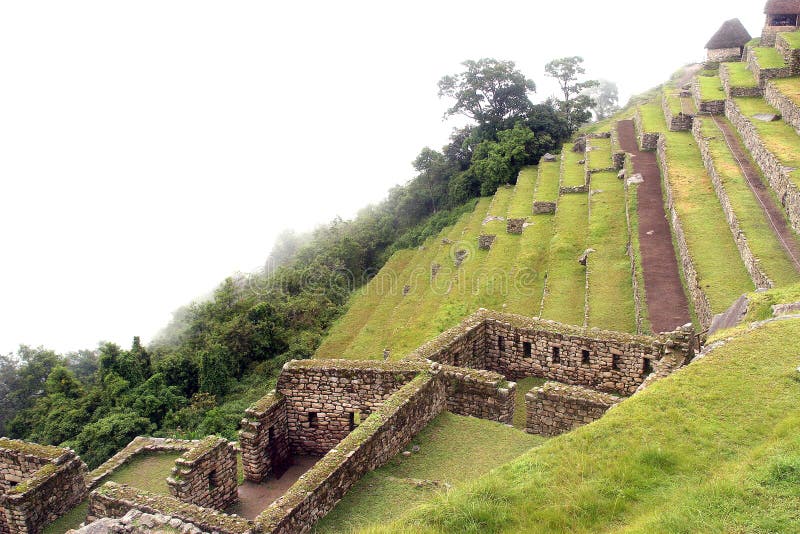 Ancient ruins of Machu Picchu, Peru stock photo