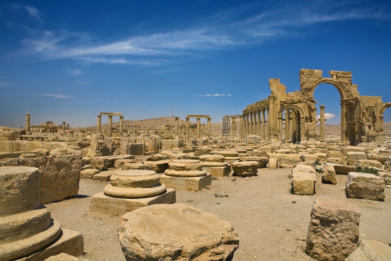 The ancient ruins of Palmyra