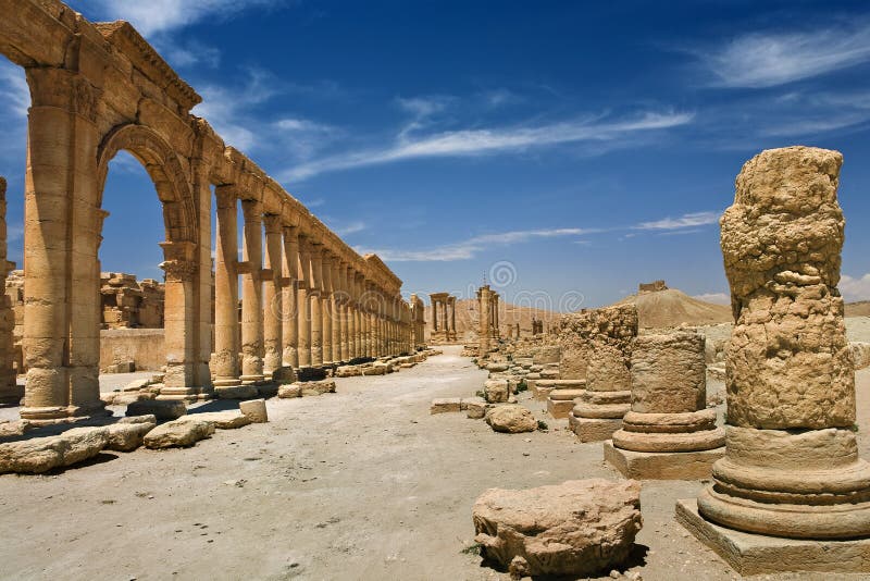 The ancient ruins of Palmyra