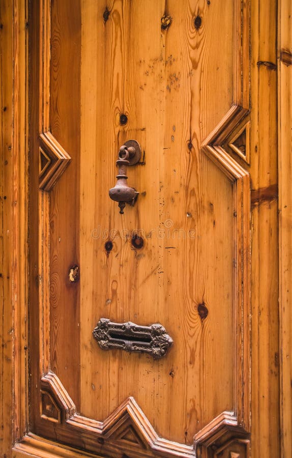 Ancient Rusty Iron Door Knocker stock photography