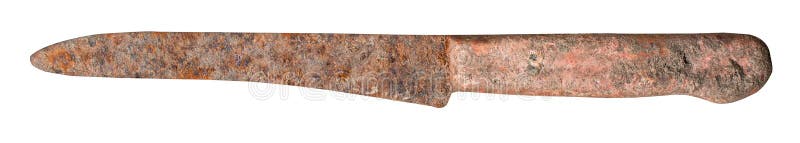 Ancient rusty knife stock photography