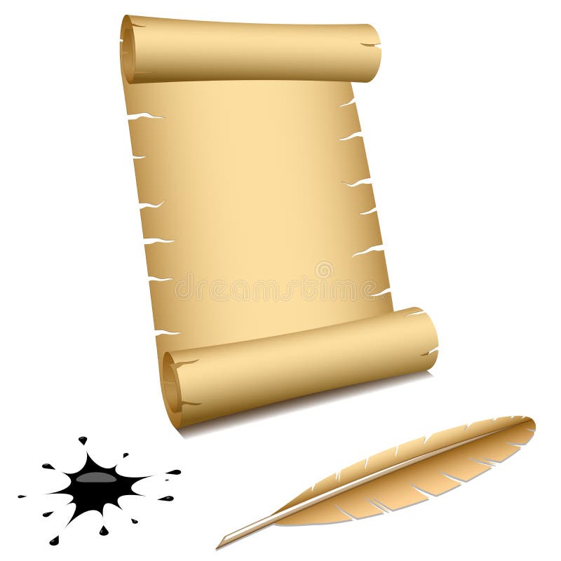Ancient scroll royalty free illustration