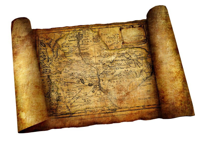 Ancient scroll stock illustration