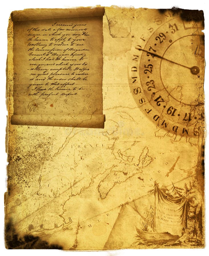 Ancient scroll stock illustration