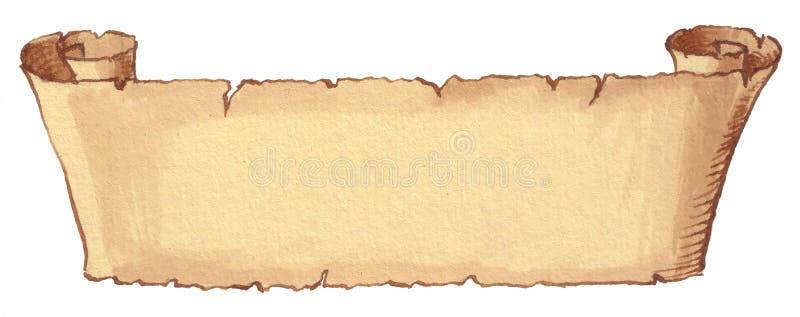 Ancient scroll stock illustration