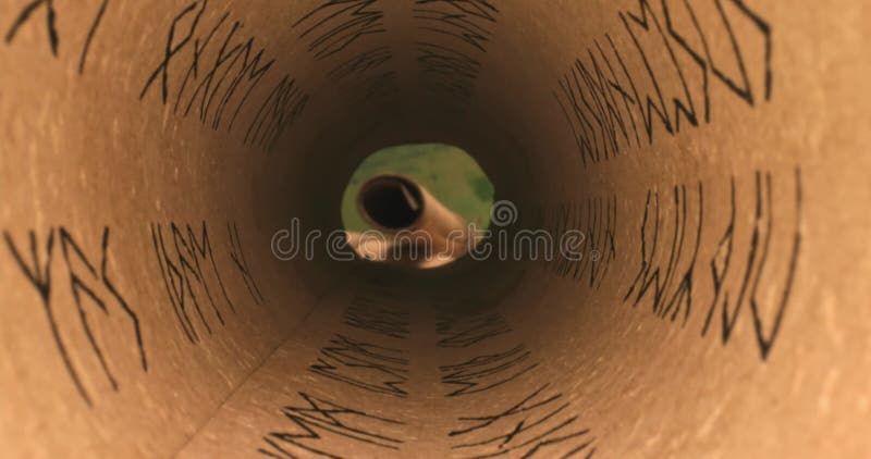 Ancient scrolls stacked on pile. Old scroll library. Stock Photo