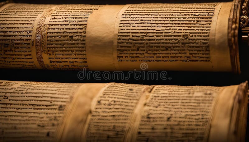 Ancient Scrolls : En glimt in i det förflutna vektor illustrationer