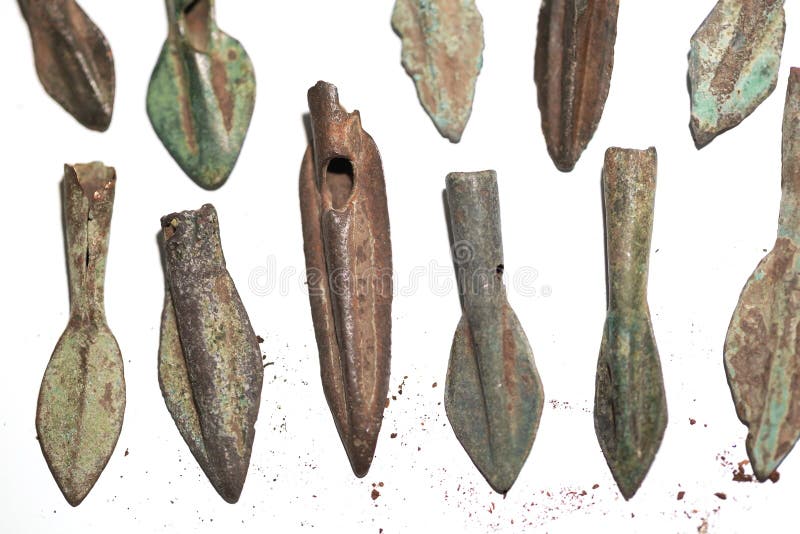 Ancient Weapons. Ancient Scythian Bronze Arrowheads.Ancient Artifacts