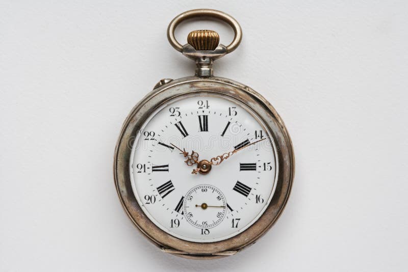 Ancient Silver Pocket Watch Stock Image Image of time, hour 5225655
