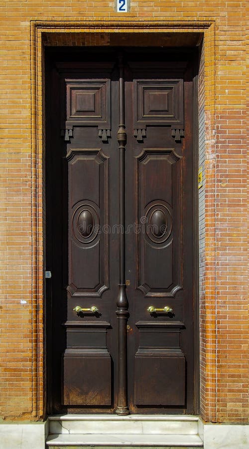 Ancient Spanish Door stock photo. Image of bricks, decor 38660674