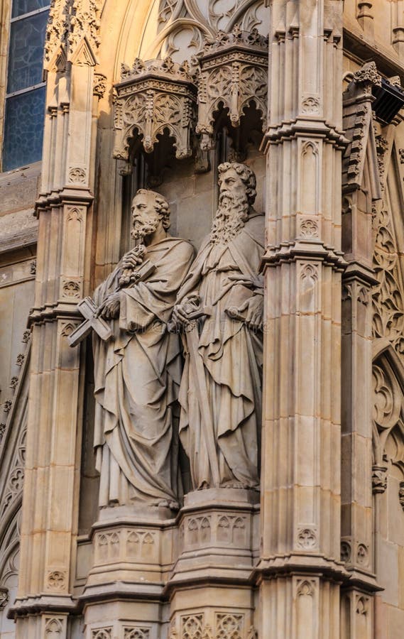 Statues By Church Dome In Dubrovnik Stock Image Image of unesco
