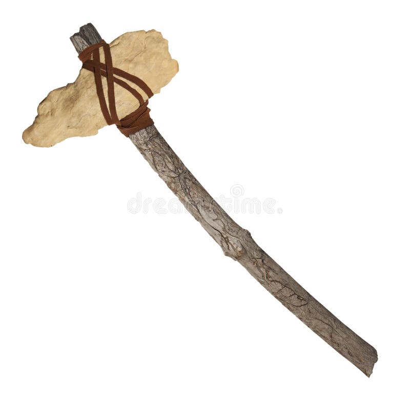 Ancient Stone Axe Isolated On White Stock Photo Image of weapon