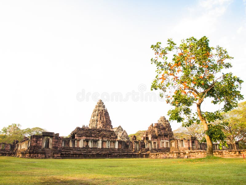 Ancient stone castle, Phimai Thailand. royalty free stock images Ancient stone castle, Phimai Thailand. royalty free stock images