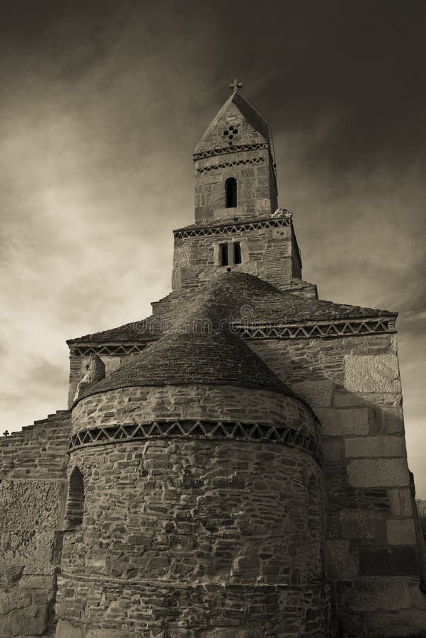 Ancient stone church in Romania