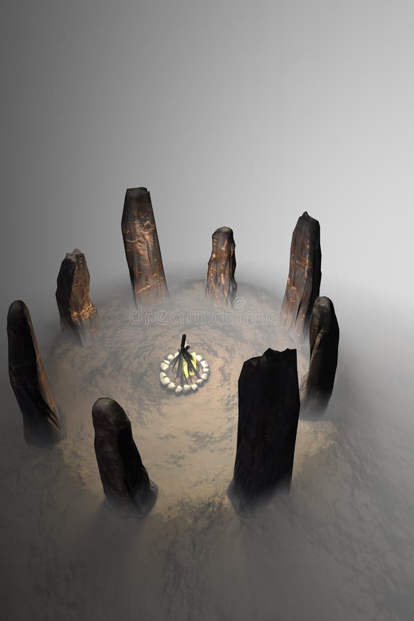 Ancient Stone Circle royalty free illustration