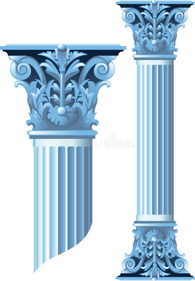 Ancient stone columns royalty free illustration