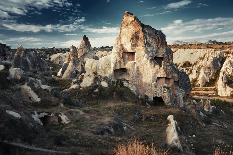 Ancient Stone Houses Of Cappadocia Stock Photo Image 46056987
