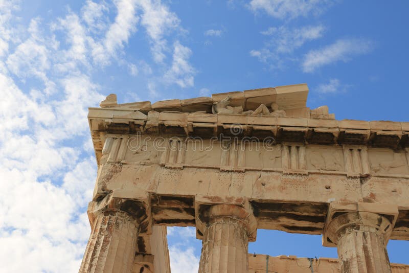 PARTHENON - ACROPOLIS - ATHENS - DETAILS COLUMNS royalty free stock photos PARTHENON - ACROPOLIS - ATHENS - DETAILS COLUMNS royalty free stock photos