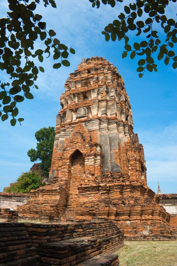  , tailandia Budista templo, restos de.