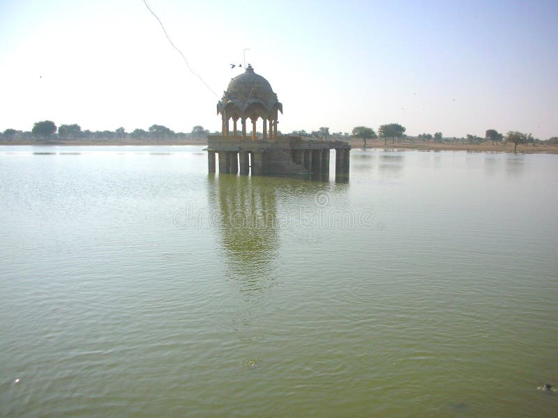 An Ancient Temple in the Water Stock Photo Image of lake, panoramic
