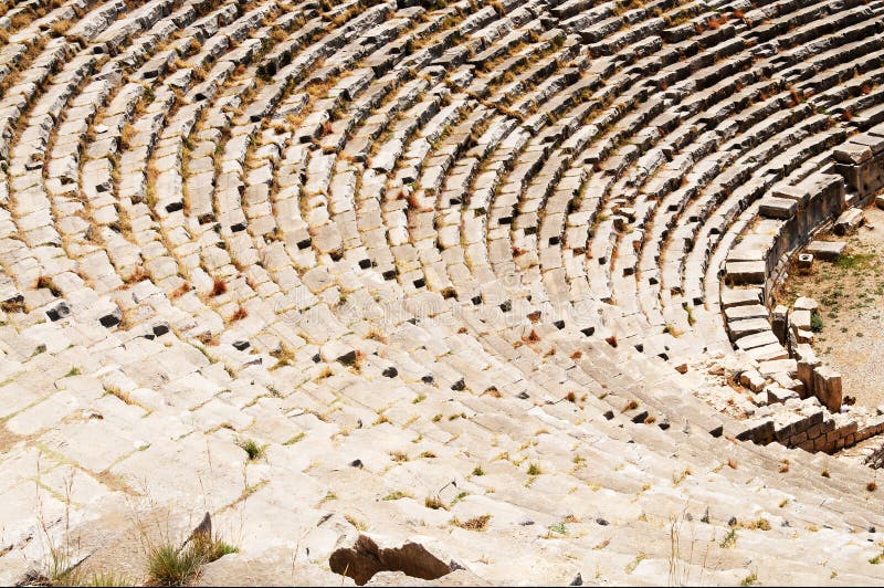 Ancient theater ruins in Myra, Turkey.