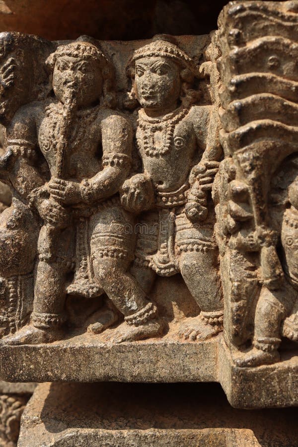 Ancient Times Intricate Architecture Stone Carving at Somnathpura ...