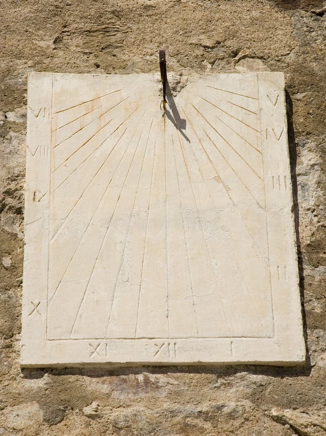 Ancient wall sundial