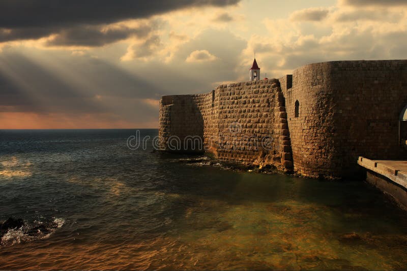 Ancient walls of Acre, Israel.