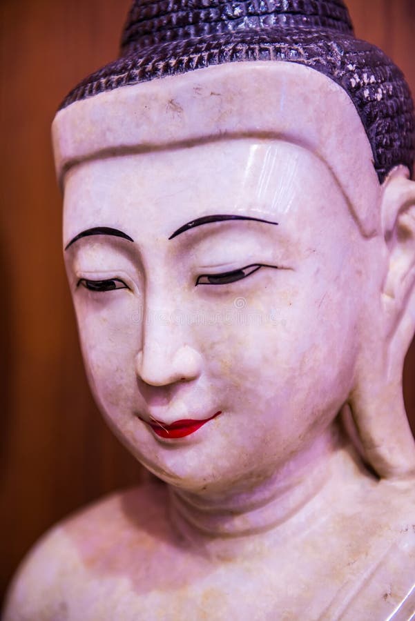 Ancient White Buddha Made from Jade Stock Photo Image of pray, orient