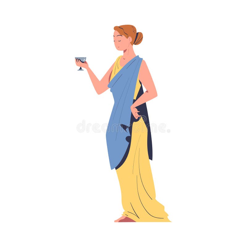 Ancient Woman Roman Character from Classical Antiquity with Goblet ...