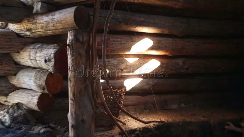 Ancient wooden bows stock video