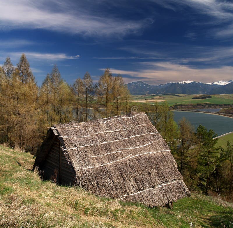 Ancient wooden Celtic house