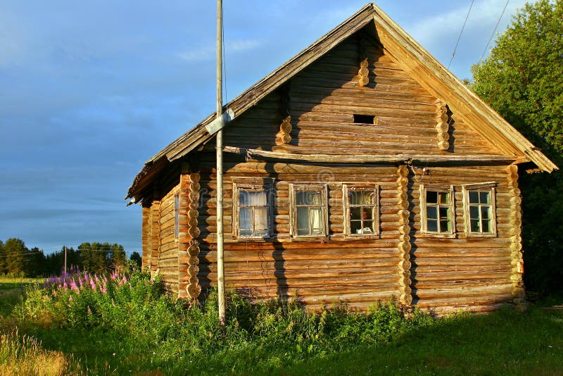 Иглой да бороной деревня. Древнерусская изба. Peasant log Hut. Peasant Hut.