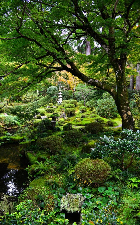 Ancient Zen Garden In Kyoto Japan Stock Image Image Of Kyoto