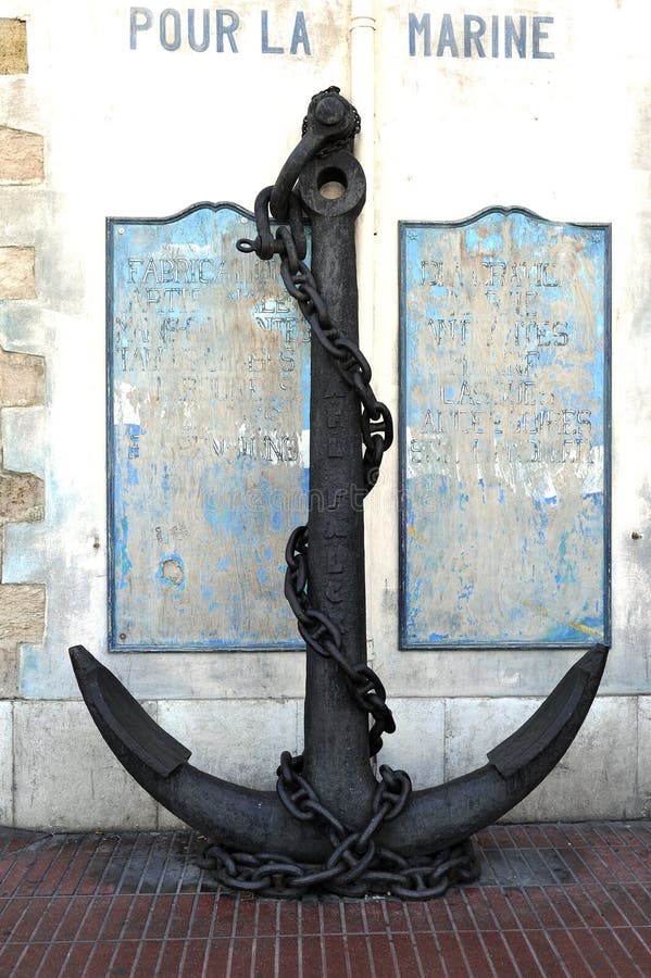 Picture of anchor leaning against a wall in Marseilles. Picture of anchor leaning against a wall in Marseilles.