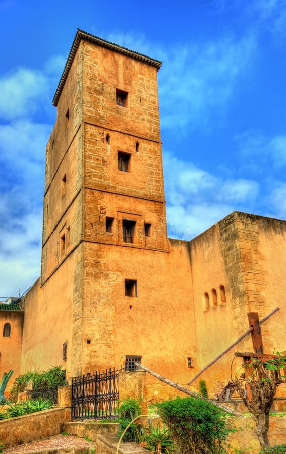 Andalusian gardens in Udayas Kasbah. UNESCO World Heritage site in Rabat, Morocco royalty free stock photography Andalusian gardens in Udayas Kasbah. UNESCO World Heritage site in Rabat, Morocco royalty free stock photography