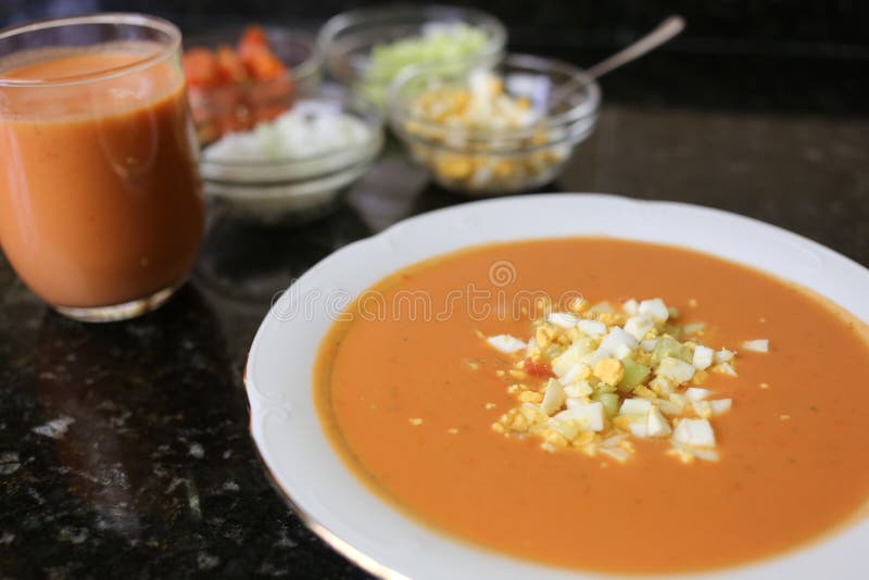 Andalusian gazpacho Andalusian and Spanish cuisine stock image Andalusian gazpacho Andalusian and Spanish cuisine stock image