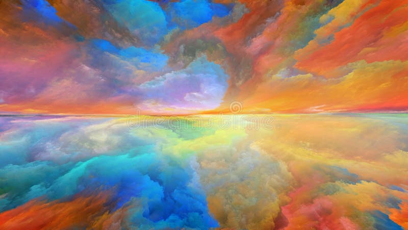 Andamento del paesaggio astratto illustrazione di stock