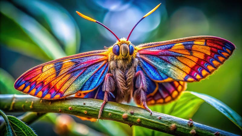 Andean Comet Moth Stunning Closeup Macro Photography of a Vibrant South American Insect HighQuality Stock Image for for stock illustrationer