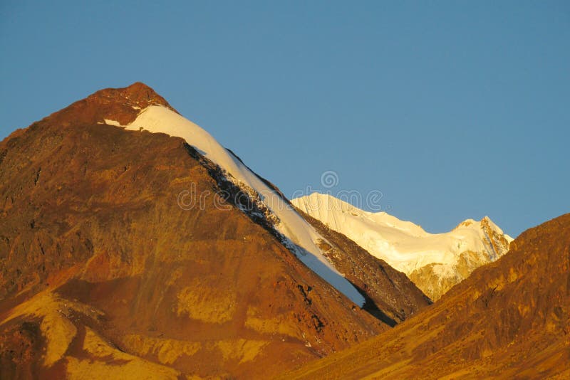 Andes góry przy zmierzchem obrazy stock Andes góry przy zmierzchem obrazy stock
