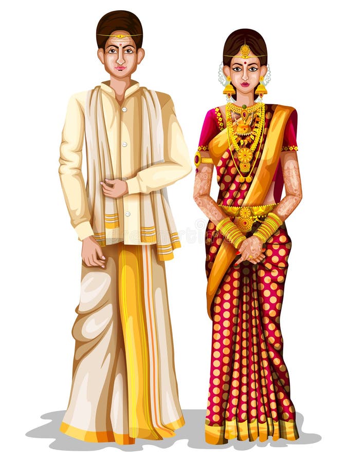 Andhrait Wedding Couple in Traditional Costume of Andhra Pradesh, India ...