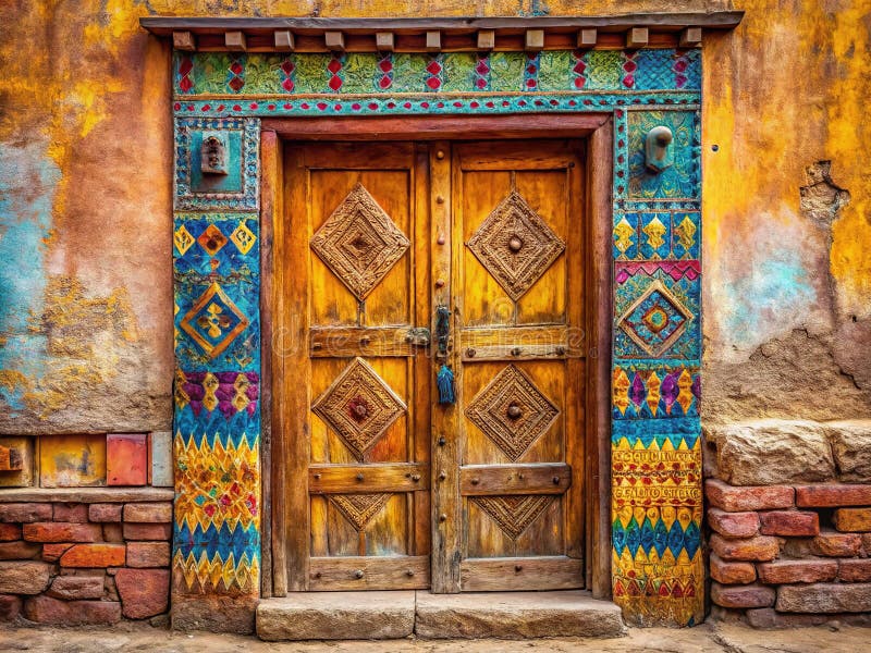Andinska dörren i Cusco Peru A Window in Incan Heritage and Architectural Design stock illustrationer